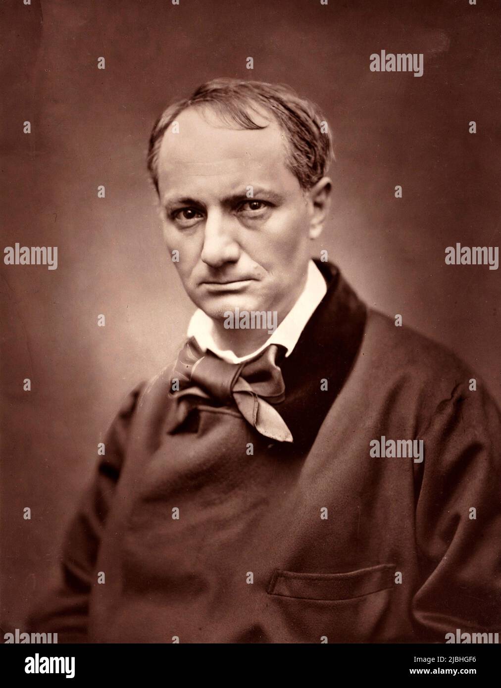 Charles Baudelaire 1863 (poète, critique et écrivain français, 1821-1867) par Etienne Carjat Banque D'Images