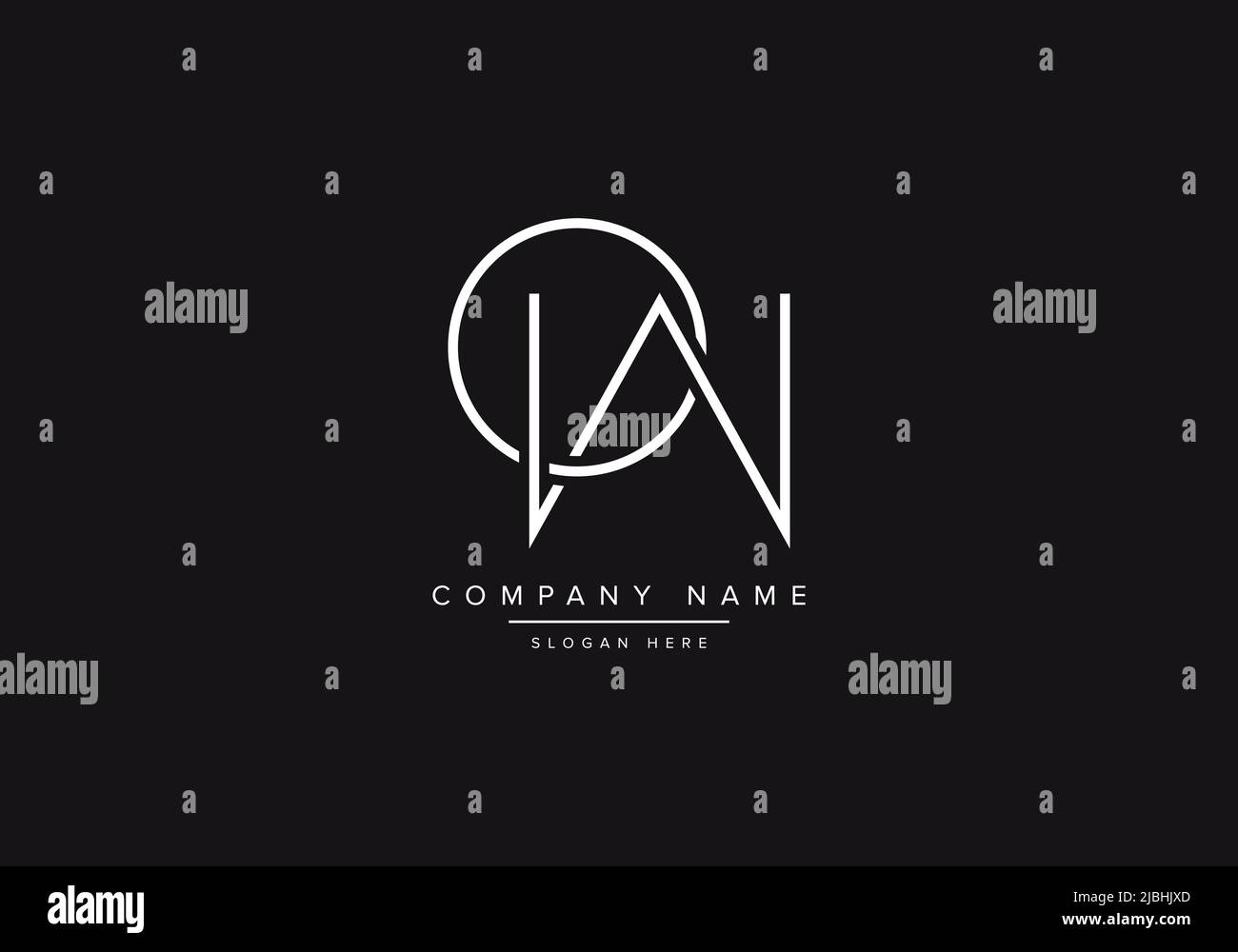 Lettre alphabet icône logo OW ou WO Illustration de Vecteur