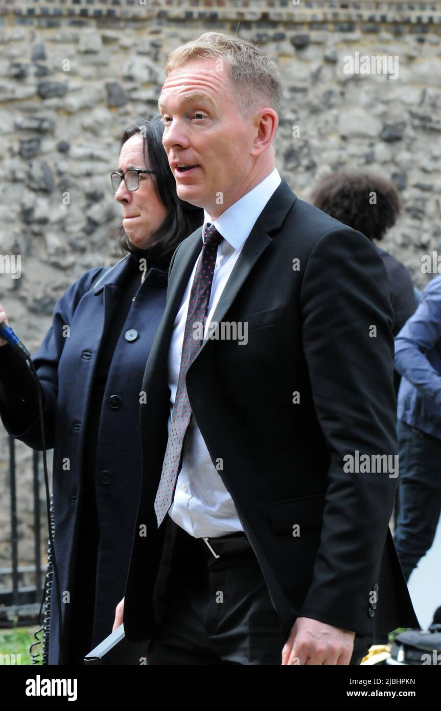 Londres, Royaume-Uni, 6 juin 2022 Christopher John Bryant est un homme politique gallois et un ancien prêtre anglican qui préside les Comités sur les normes et les privilèges. Les politiciens assistent aux chambres du Parlement pour le vote de confiance de Boris Johnson. Credit: JOHNNY ARMSTEAD/Alamy Live News Banque D'Images