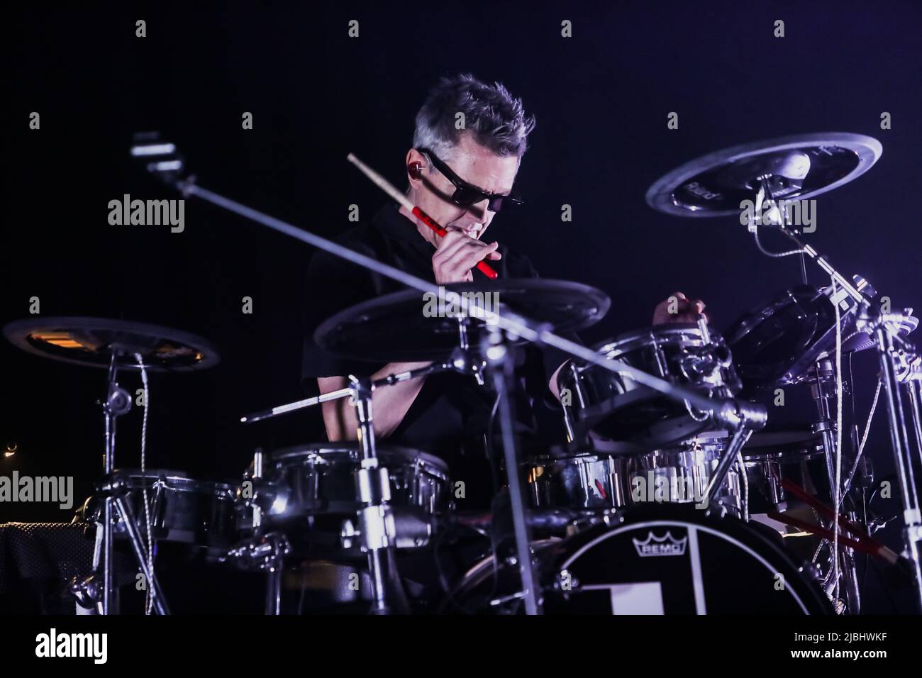 Le groupe de rock anglais Bauhaus en concert à Alcatraz, Milan, Italie, sur 6 juin 2022. Un des pionniers du rock gothique, Bauhaus était connu pour son image sombre et son sombre, bien qu'ils aient mélangé de nombreux genres, y compris le dub, le glam rock, la psychédélie et le funk. Banque D'Images