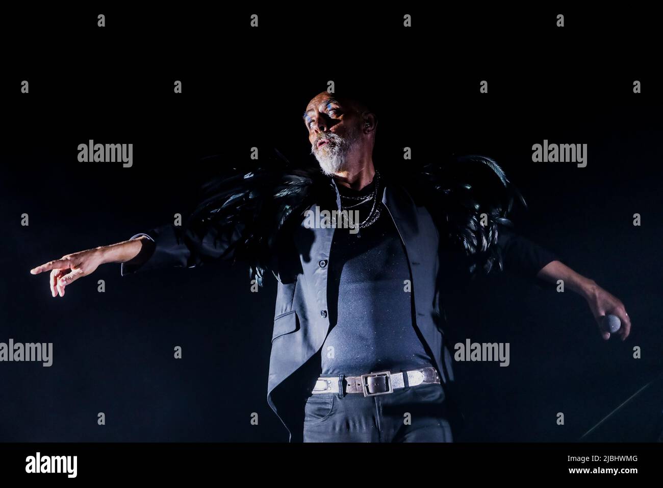 Le groupe de rock anglais Bauhaus en concert à Alcatraz, Milan, Italie, sur 6 juin 2022. Un des pionniers du rock gothique, Bauhaus était connu pour son image sombre et son sombre, bien qu'ils aient mélangé de nombreux genres, y compris le dub, le glam rock, la psychédélie et le funk. Banque D'Images