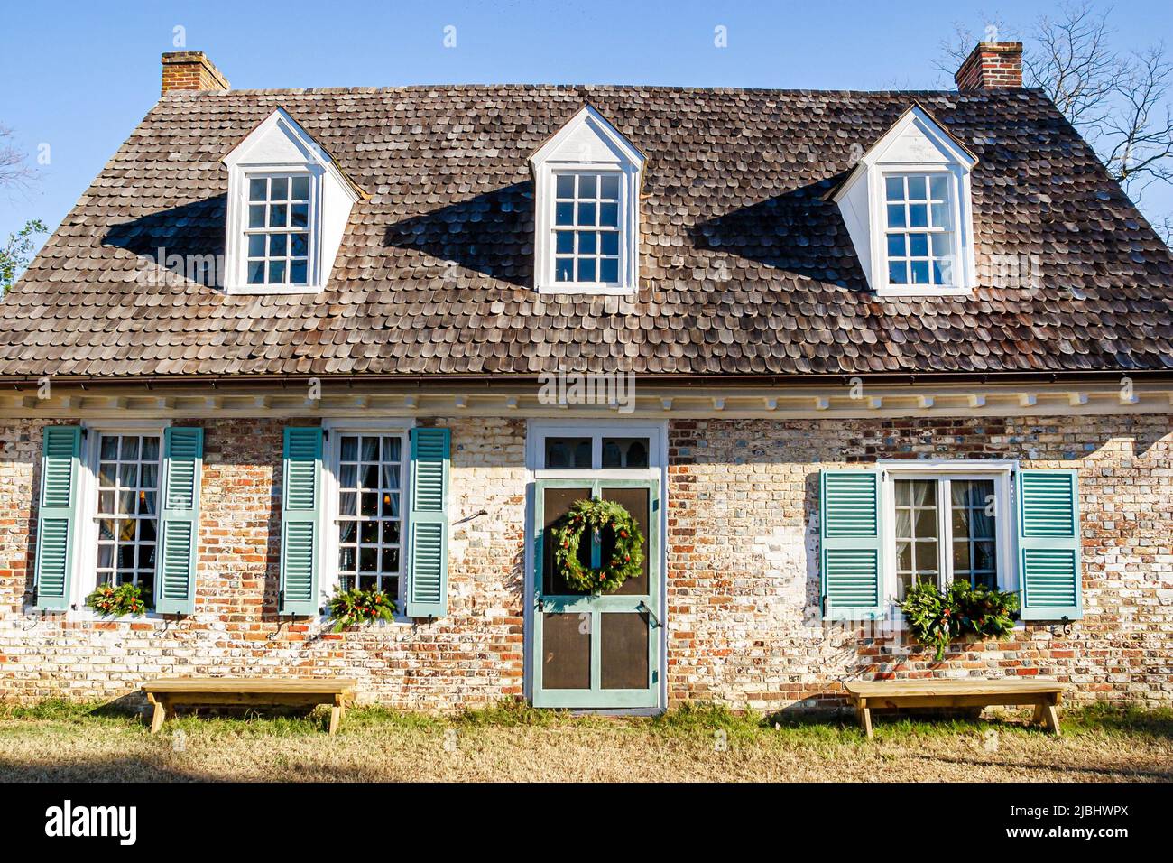 Virginia Colonial National Historical Park, Yorktown main Street Pate House maison 1720 Carrot Tree Kitchens Banque D'Images