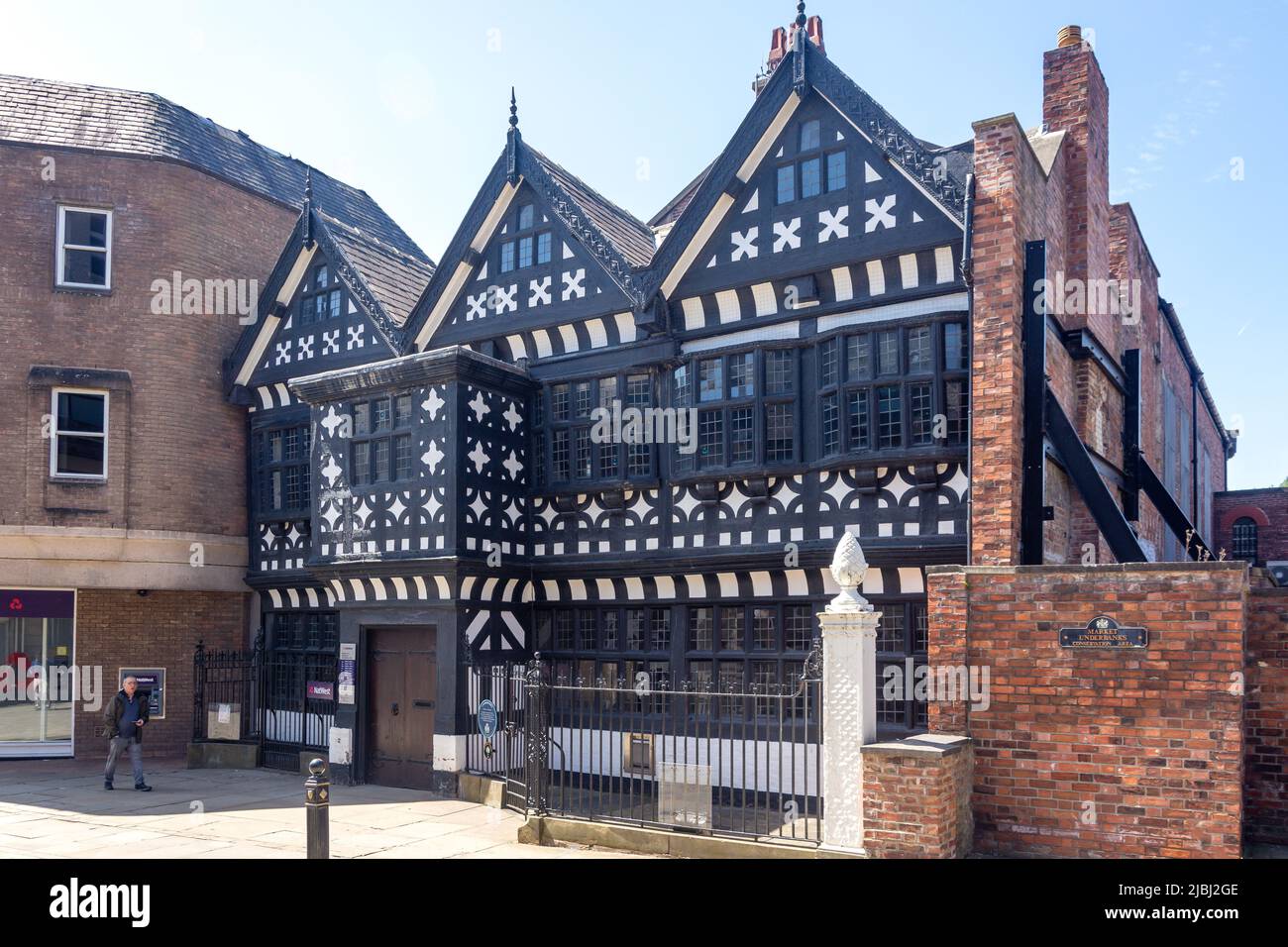 15th Century Underbank Hall, Great Underbank, Stockport, Greater Manchester, Angleterre, Royaume-Uni Banque D'Images