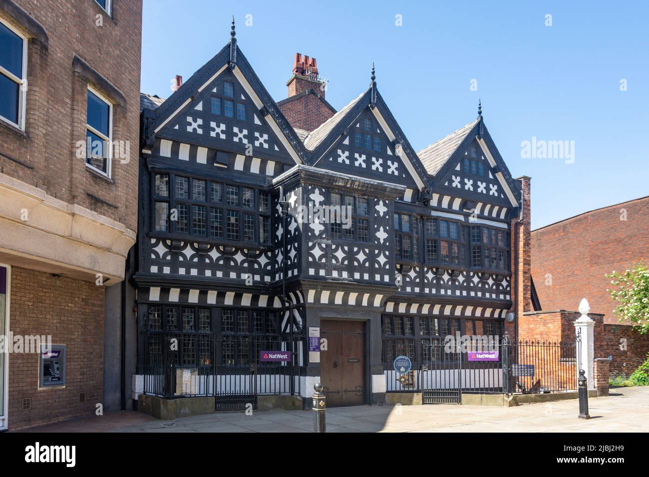 15th Century Underbank Hall, Great Underbank, Stockport, Greater Manchester, Angleterre, Royaume-Uni Banque D'Images