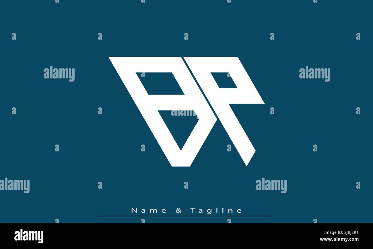 Lettres de l'alphabet initiales Monogram logo BP, PB Illustration de Vecteur