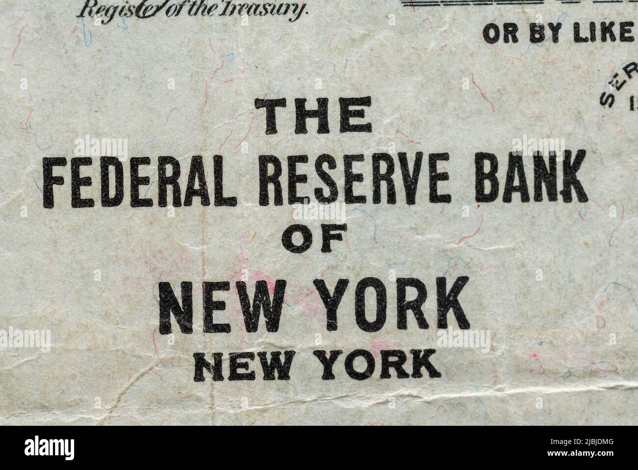 Billet de 20 dollars, arrière-plan. Ancien billet de 20 usd. La banque de réserve fédérale de New York Banque D'Images