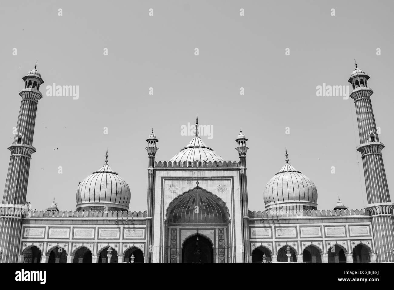 L'architecture spectaculaire de la Grande Mosquée du Vendredi (Jama Masjid) à Delhi pendant la saison de Ramzan, la plus importante mosquée en Inde, Jama Masjid M. Banque D'Images