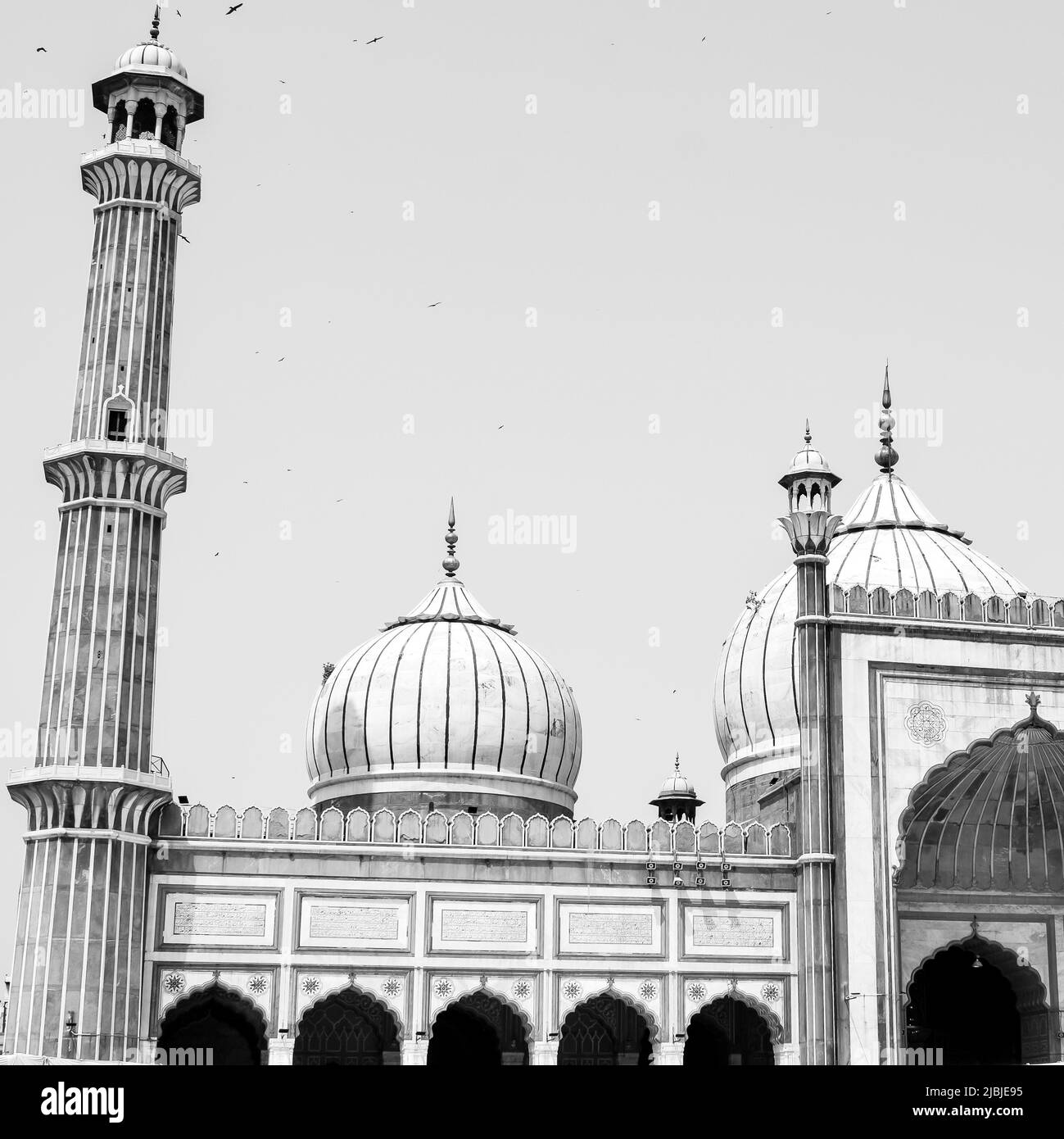 L'architecture spectaculaire de la Grande Mosquée du Vendredi (Jama Masjid) à Delhi pendant la saison de Ramzan, la plus importante mosquée en Inde, Jama Masjid M. Banque D'Images