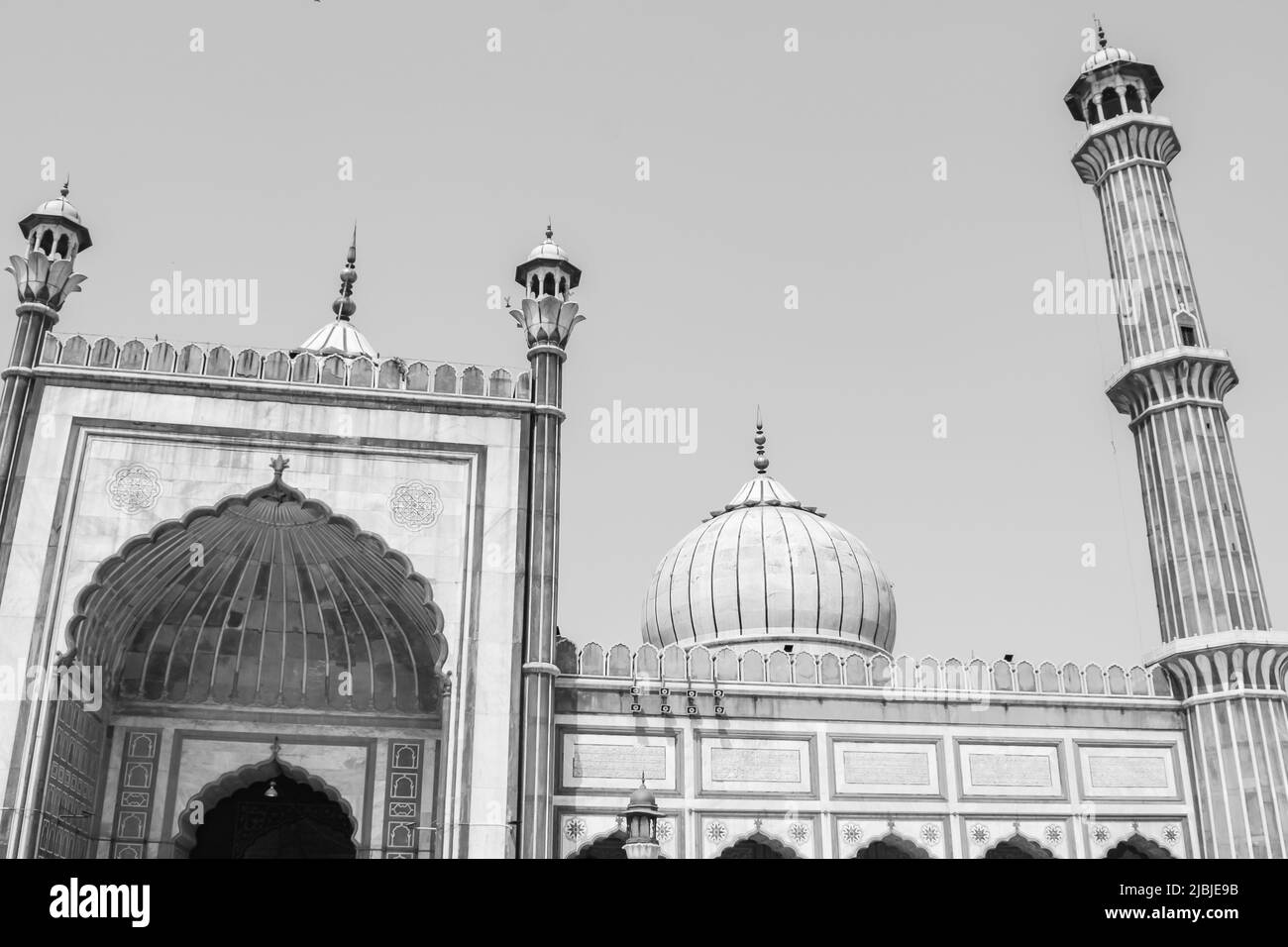 L'architecture spectaculaire de la Grande Mosquée du Vendredi (Jama Masjid) à Delhi pendant la saison de Ramzan, la plus importante mosquée en Inde, Jama Masjid M. Banque D'Images