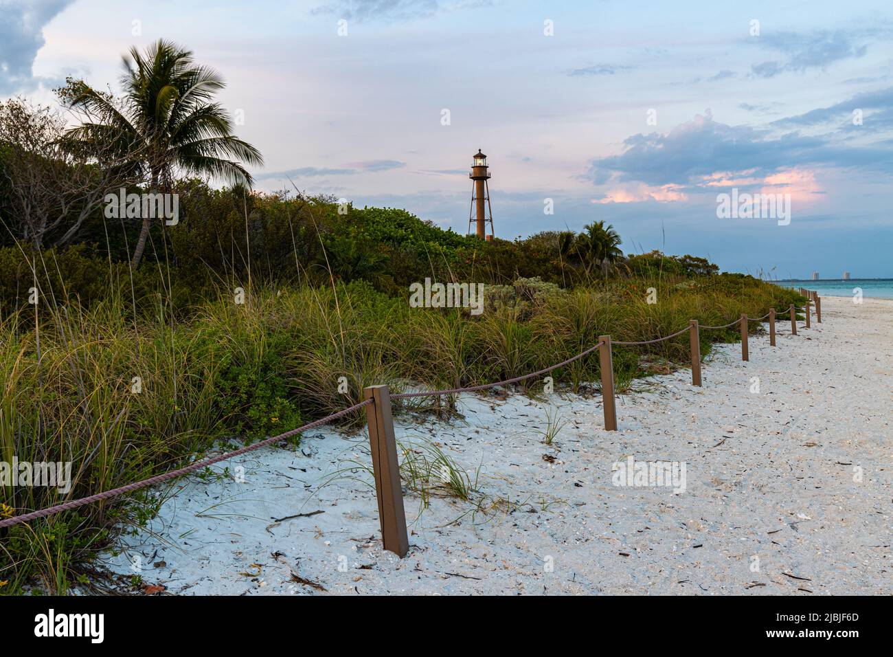 Le phare de Sanibel Island, Lighthouse Beach Park, Sanibel Island, Floride, États-Unis Banque D'Images