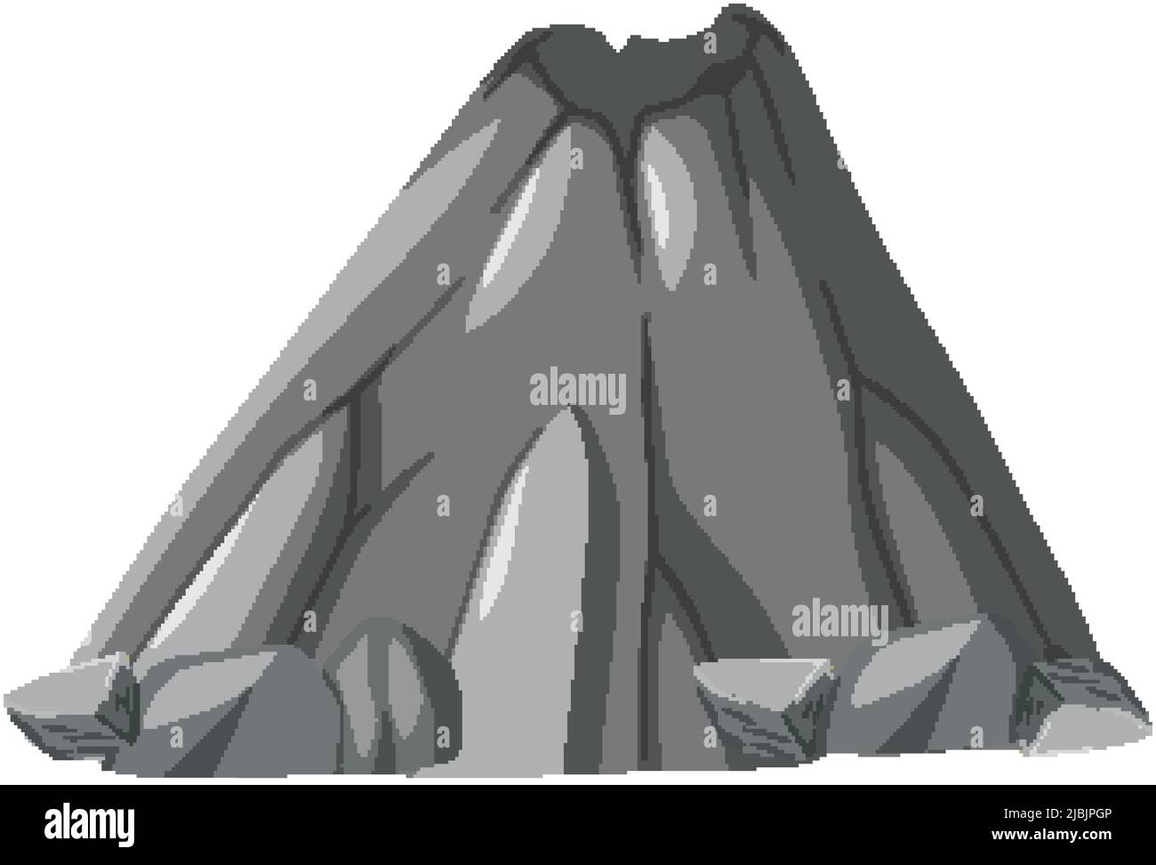 Volcan sans lave illustration isolée Illustration de Vecteur