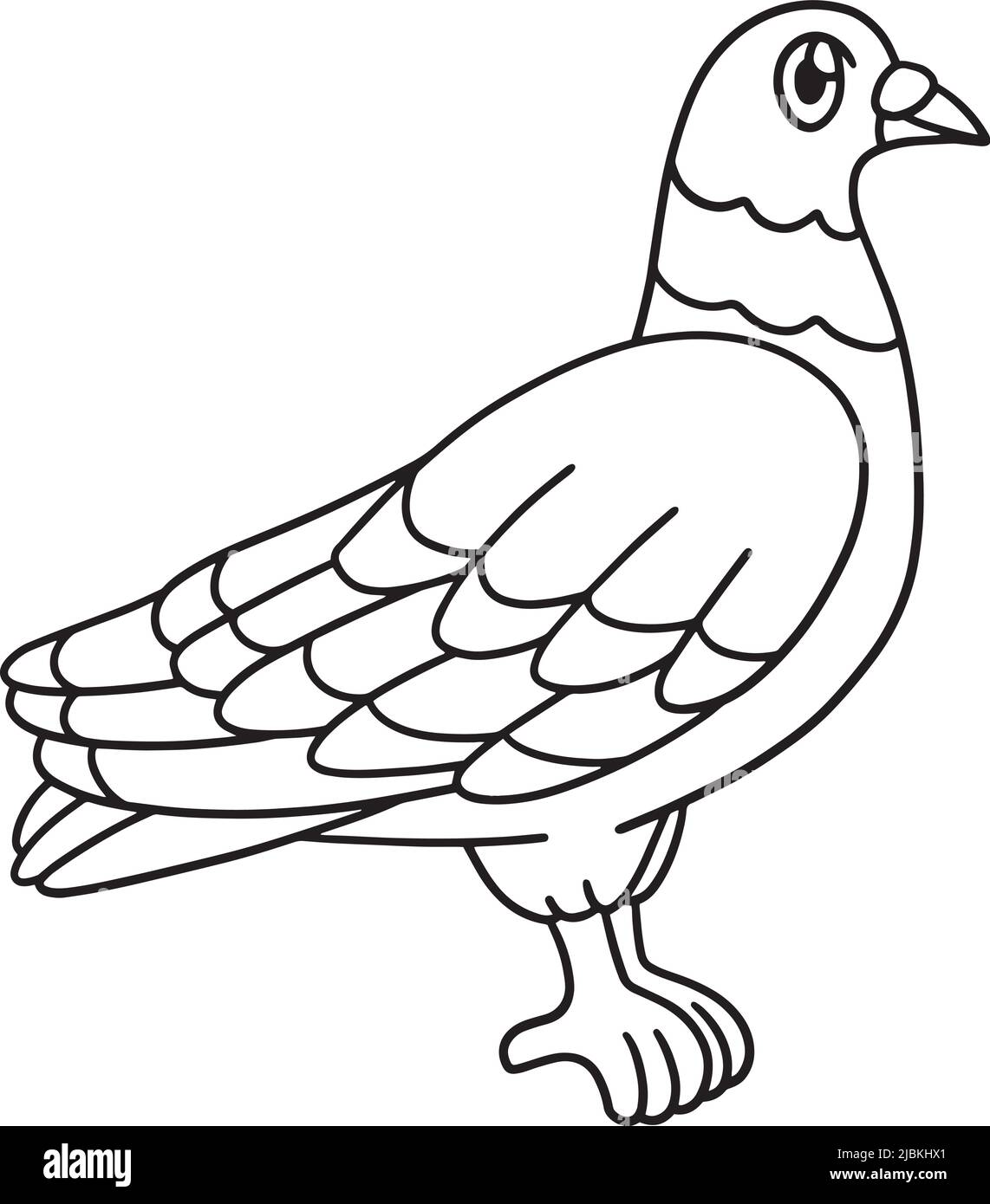 Pigeon coloriage page isolé pour les enfants Illustration de Vecteur Pigeon coloriage page isolé pour les enfants Illustration de Vecteur