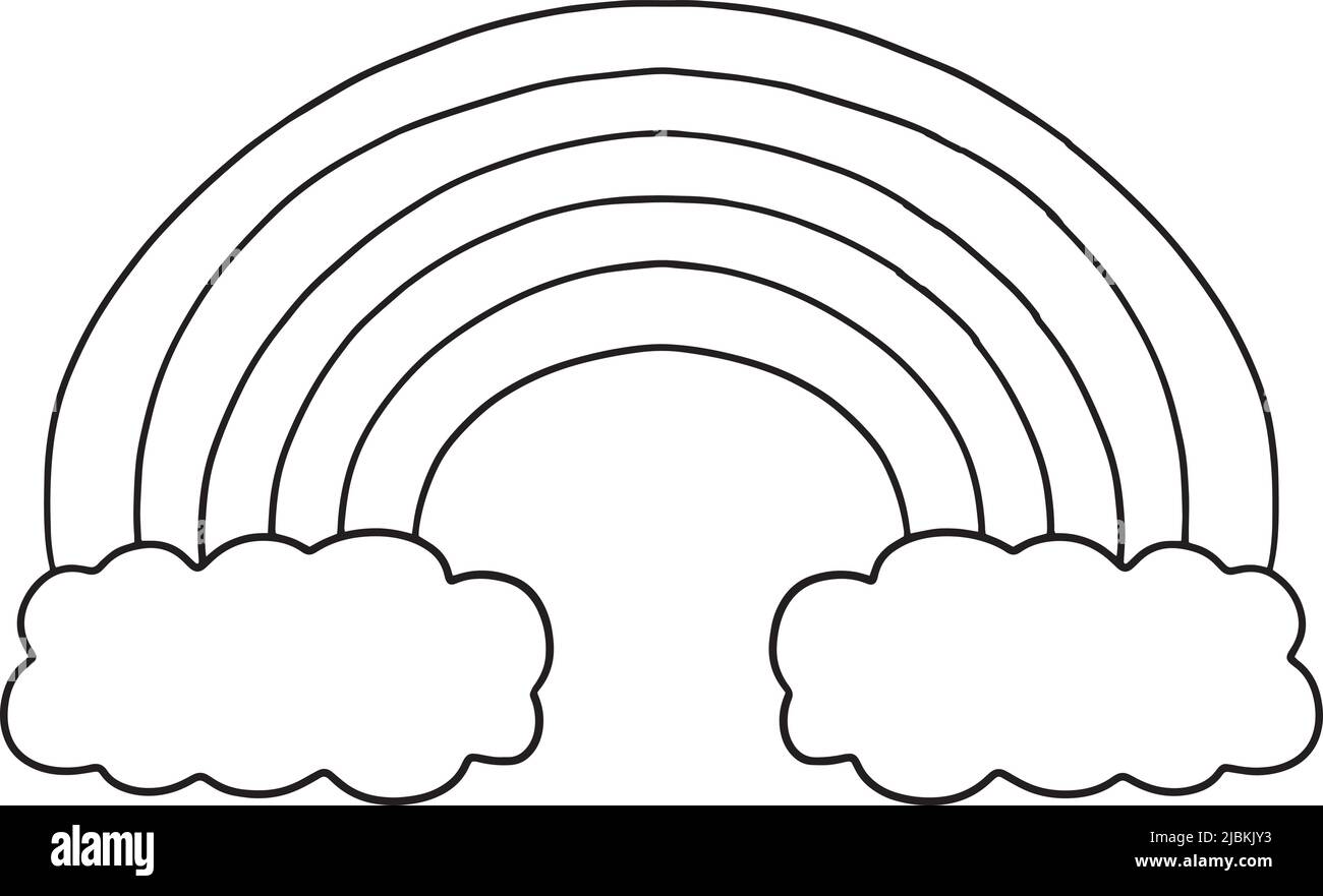Rainbow Isolated coloriage page pour enfants Illustration de Vecteur