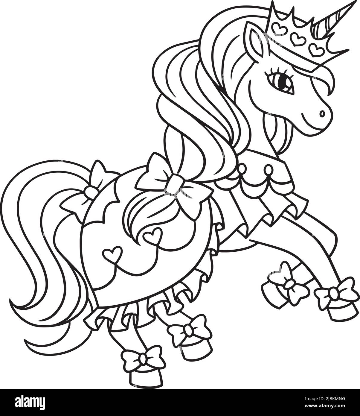 Dessin De Princesse à Colorier Livre de coloriage princesse poney Banque d'images détourées - Alamy