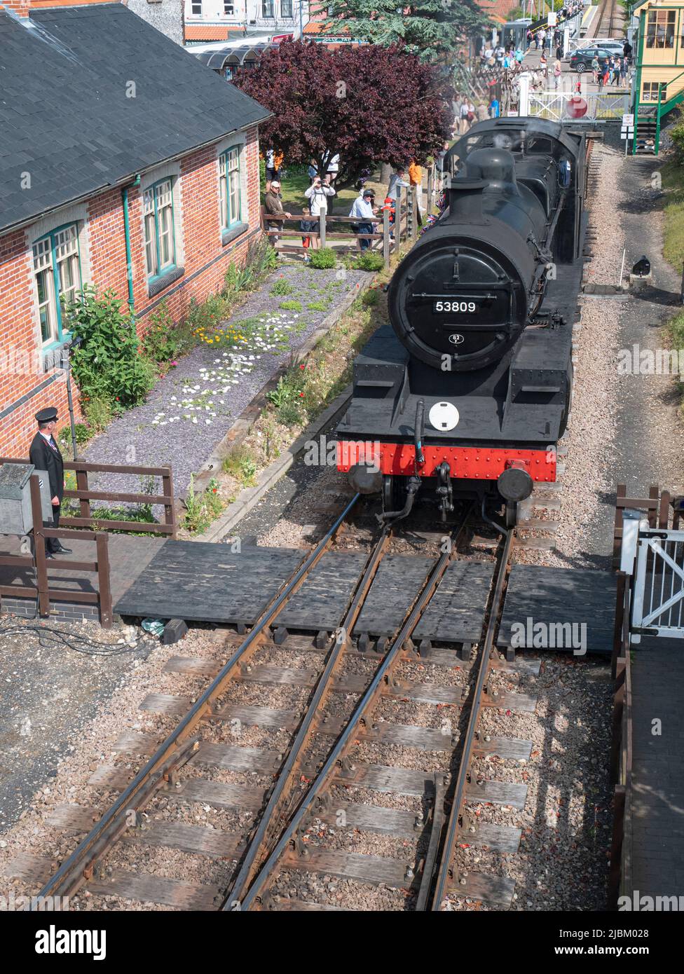 S&DJR classe 7F 2-8-0 marchandises lourdes loco 53809 sur le chemin de fer de North Norfolk Banque D'Images