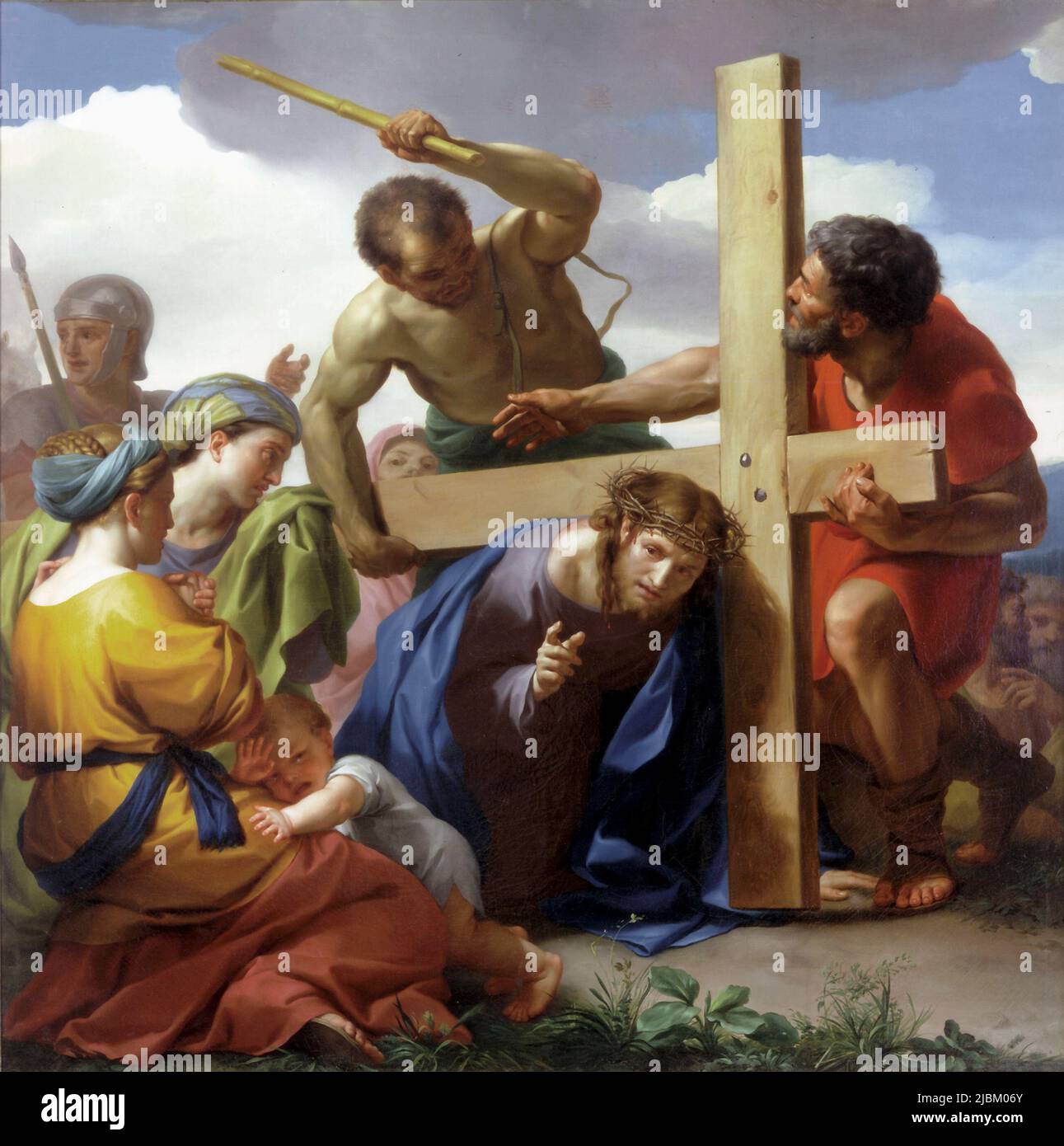 Jésus tombe sur le chemin du Calvaire par Anton Raphael Mengs (1728–1779) Banque D'Images