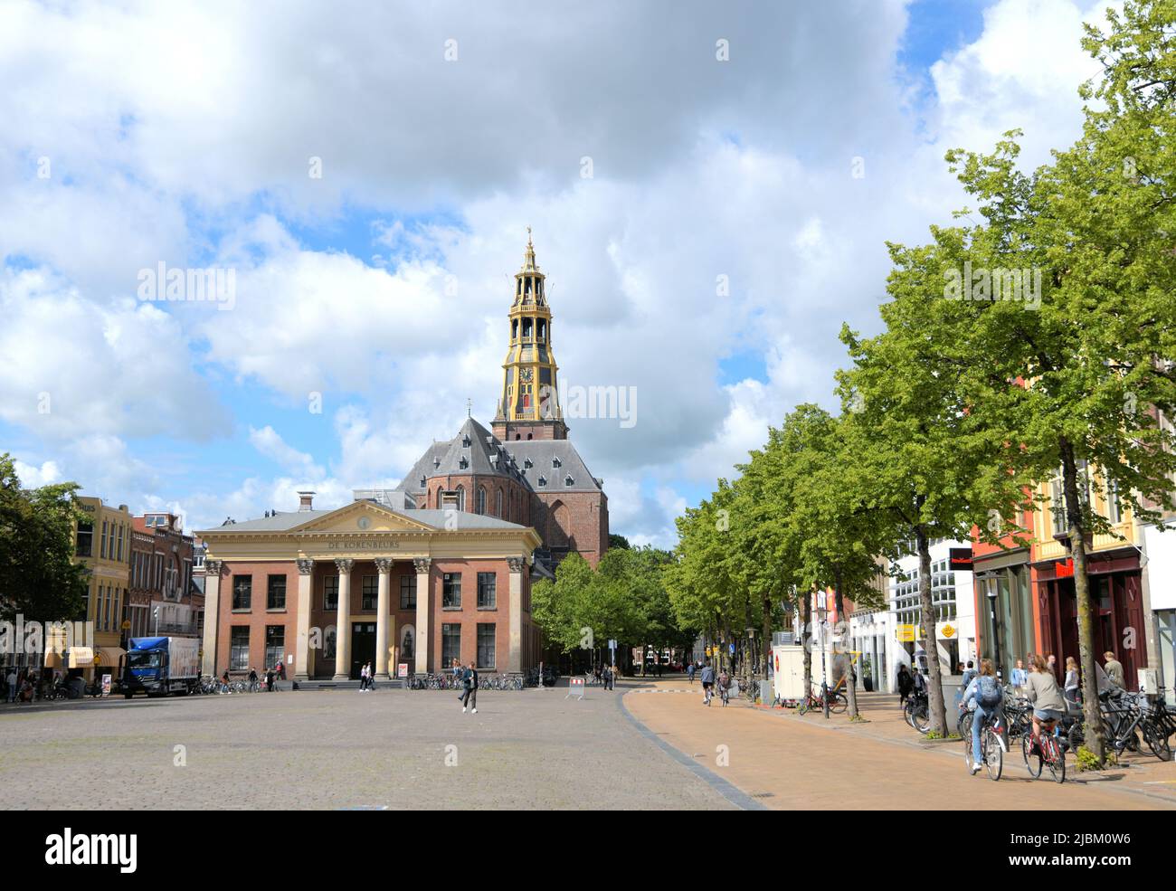 The Korenbeurs (grain Exchange), Vismarkt, Groningen, pays-Bas Banque D'Images