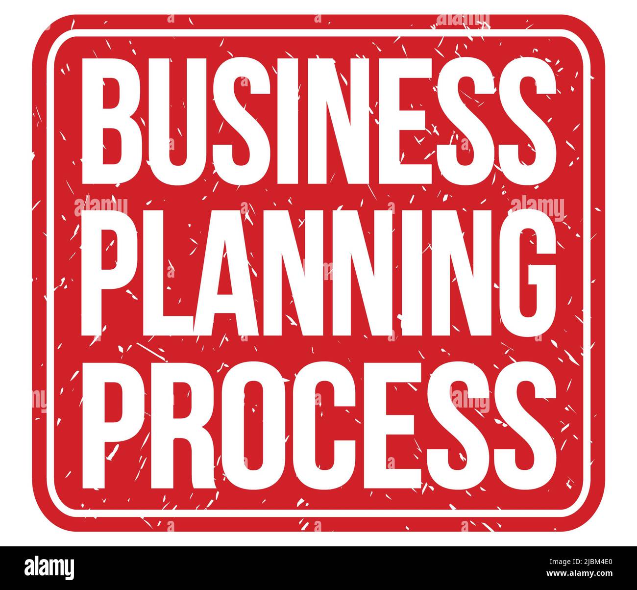 PROCESSUS DE PLANIFICATION DES ACTIVITÉS, texte inscrit sur l'affiche rouge à cachet vintage Banque D'Images