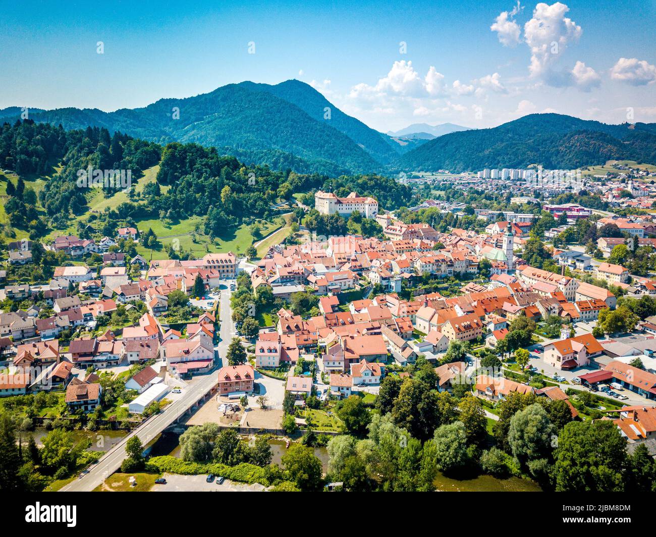 Vue panoramique sur la côte de koper en Slovénie Banque D'Images