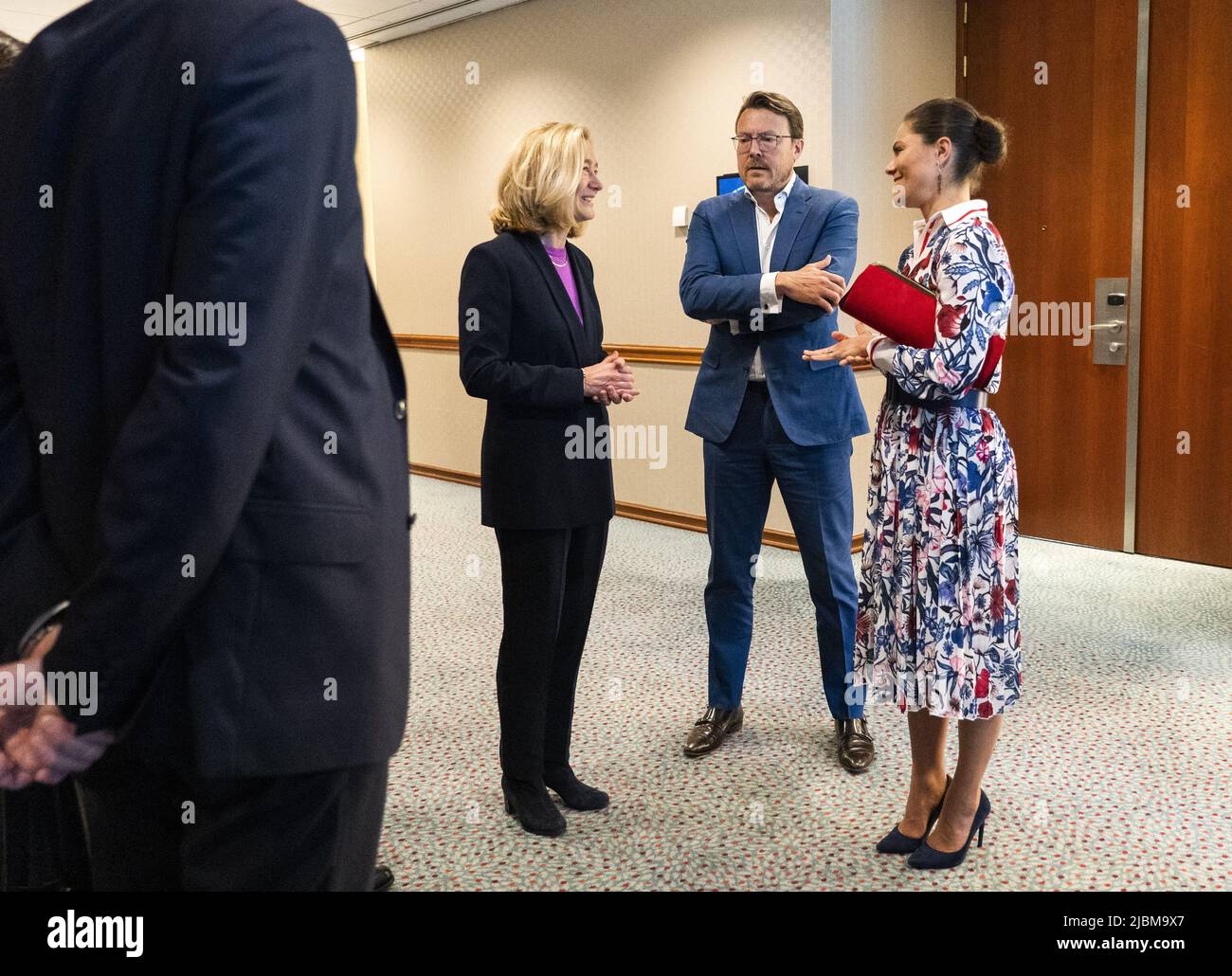 2022-06-07 14:01:29 AMSTERDAM - la Couronne suédoise Princesse Victoria assiste à la célébration en l'honneur du 60th anniversaire de la Chambre de commerce suédoise. Sa visite de deux jours aux pays-Bas portait sur la durabilité, l'innovation et l'égalité des droits. ANP JEROEN JUMELET pays-bas - belgique sortie crédit: ANP/Alay Live News Banque D'Images