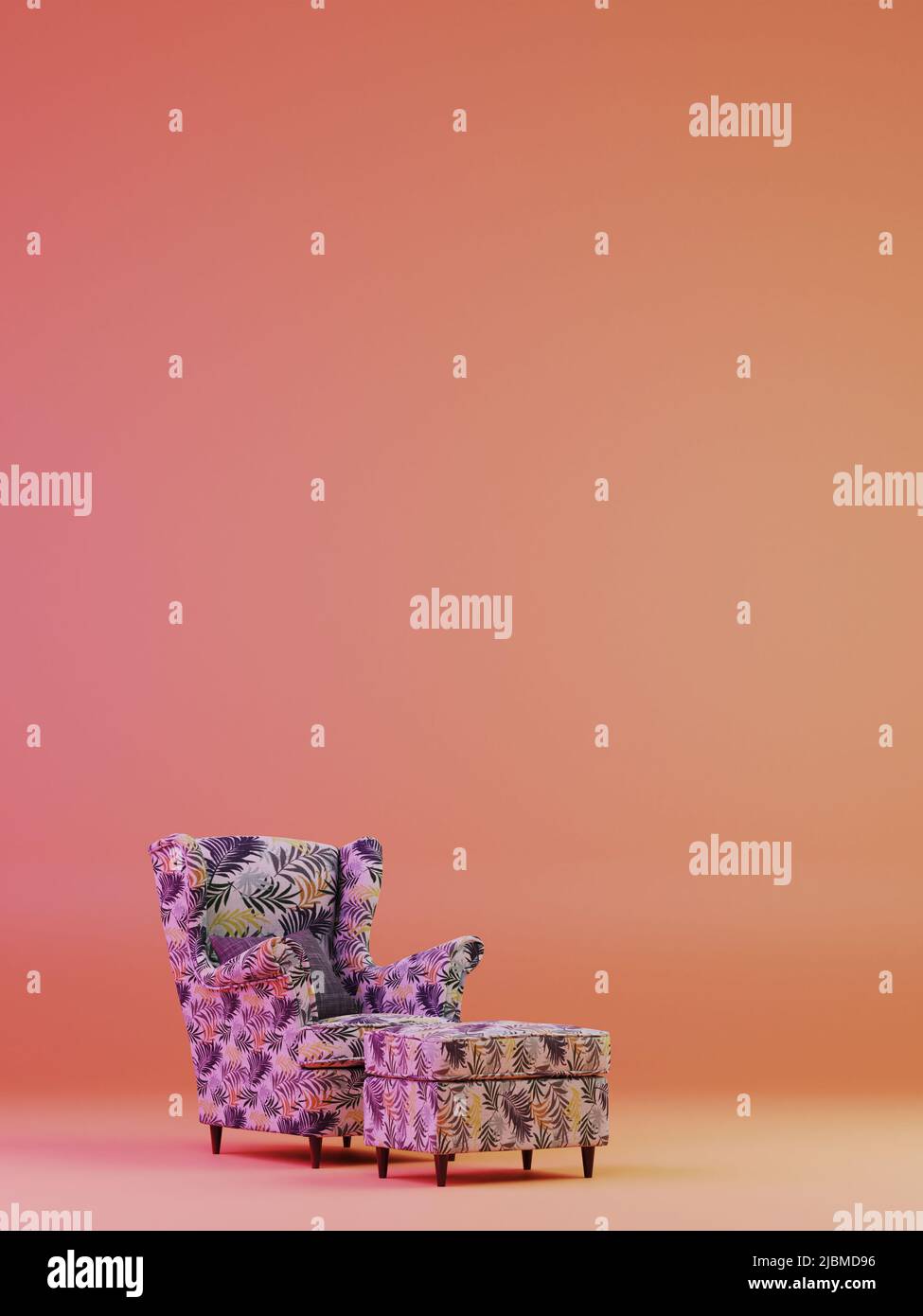 Fauteuil coloré avec espace pour votre texte Banque D'Images