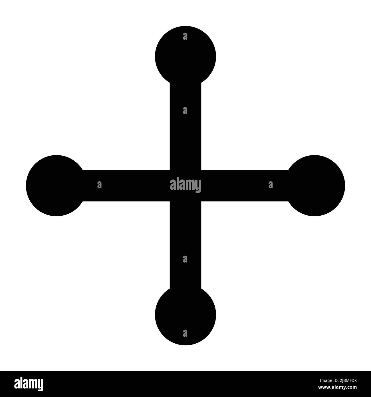 illustration de l'icône en forme de croix sur fond blanc Illustration de Vecteur