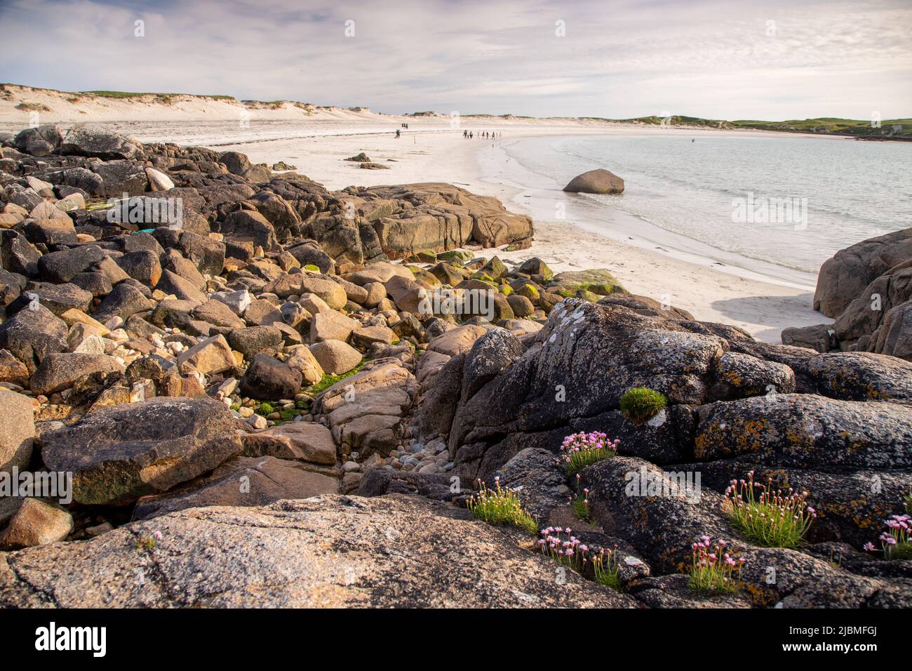 Plage de Dog's Bay, comté de Galway, Irlande Banque D'Images