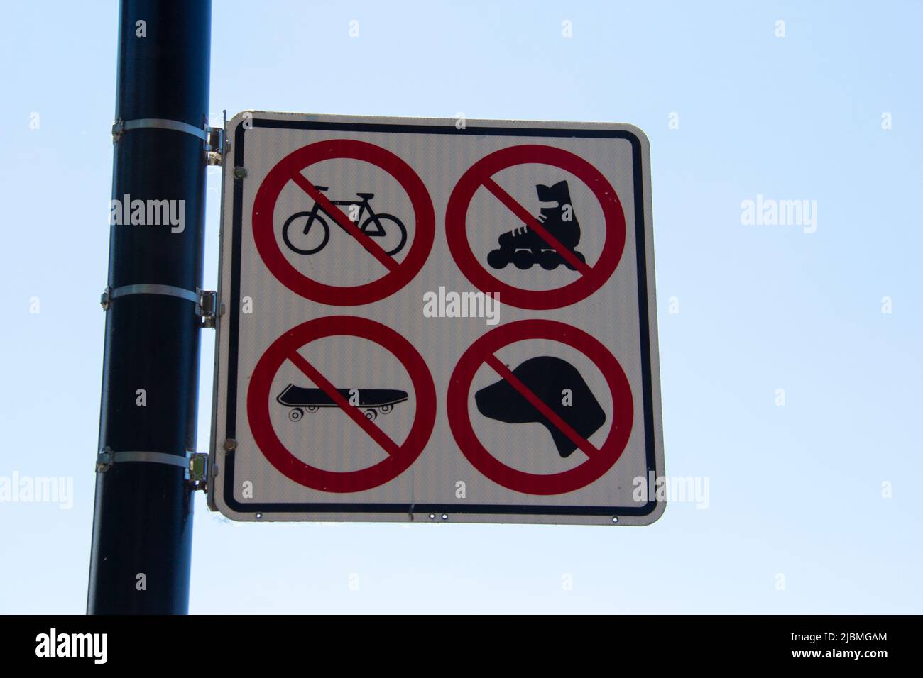 pas de vélos, pas de panneau pour chiens Banque D'Images