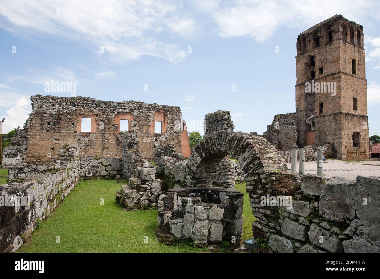 Panama, Panama-ville, les ruines du 16th siècle Panama Viego, détruit 100 yaers plus tard par des pirates. Banque D'Images