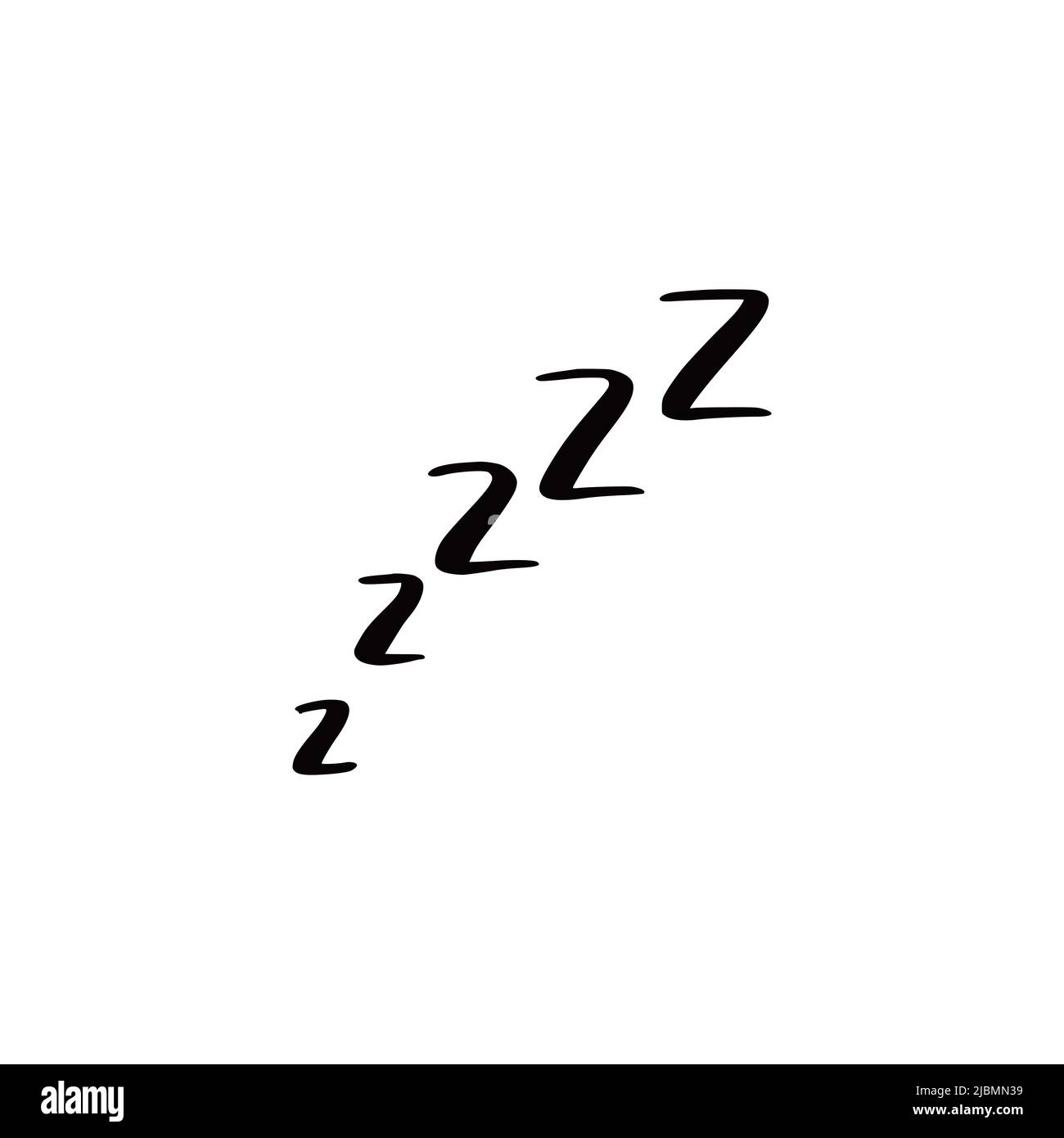 Ensemble de symboles SLEEP zzzz Doodle. Icône rêve endormi