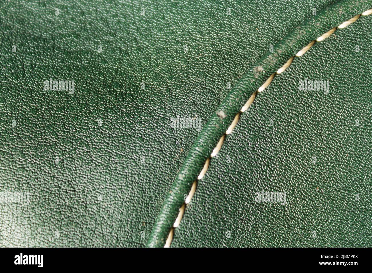 Texture en cuir vert du sac en cuir Banque D'Images