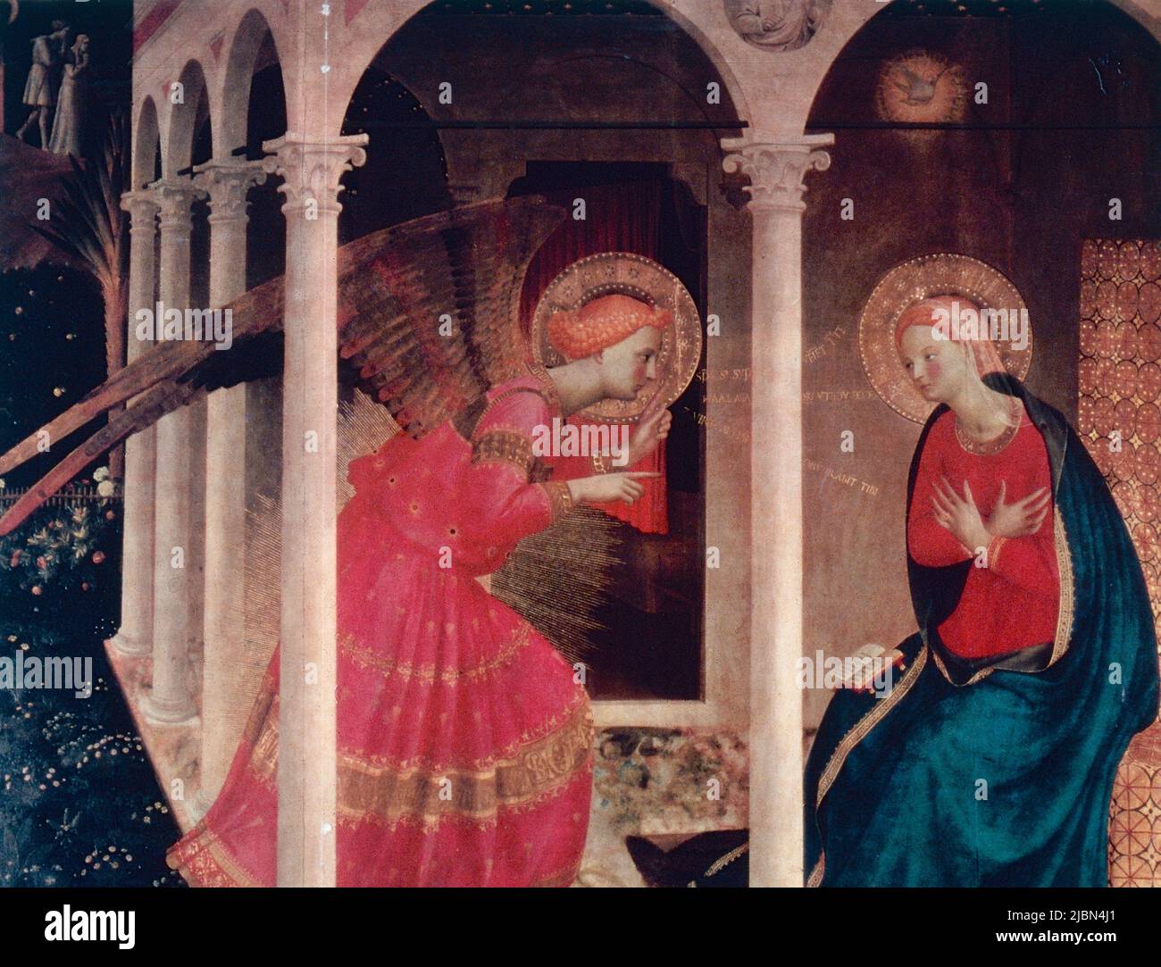 Annonciation, détail de la peinture de l'artiste italien FRA Angelico, 1440 ca. Banque D'Images