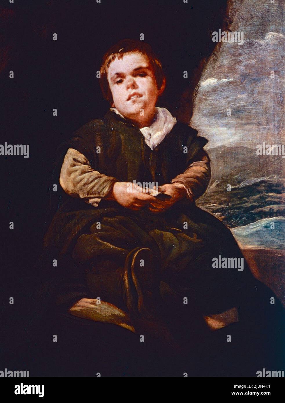 Portrait de Francisco Lezcano, peinture de l'artiste espagnol Diego Velasquez, 1645 Banque D'Images