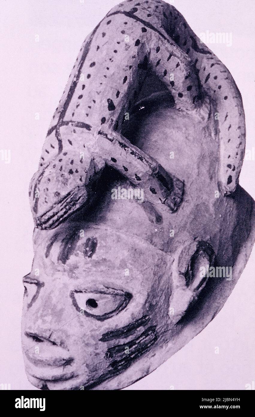 Gelede Traditional Mask, Egbado Yoruba, Bénin 1960s Banque D'Images