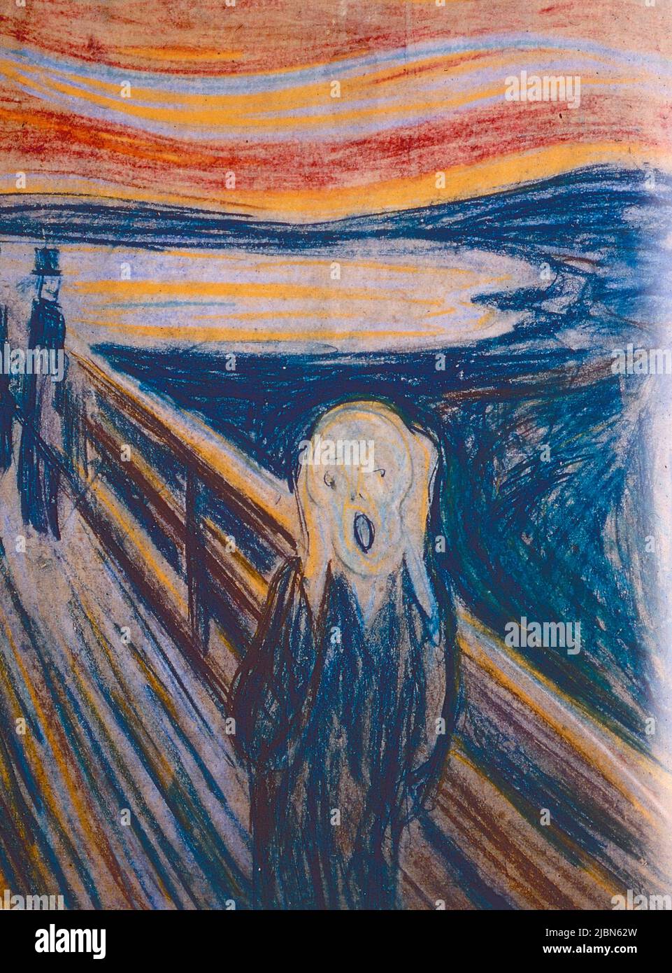 The Scream, peinture de l'artiste norvégien Edvard Munch, 1895 Banque D'Images