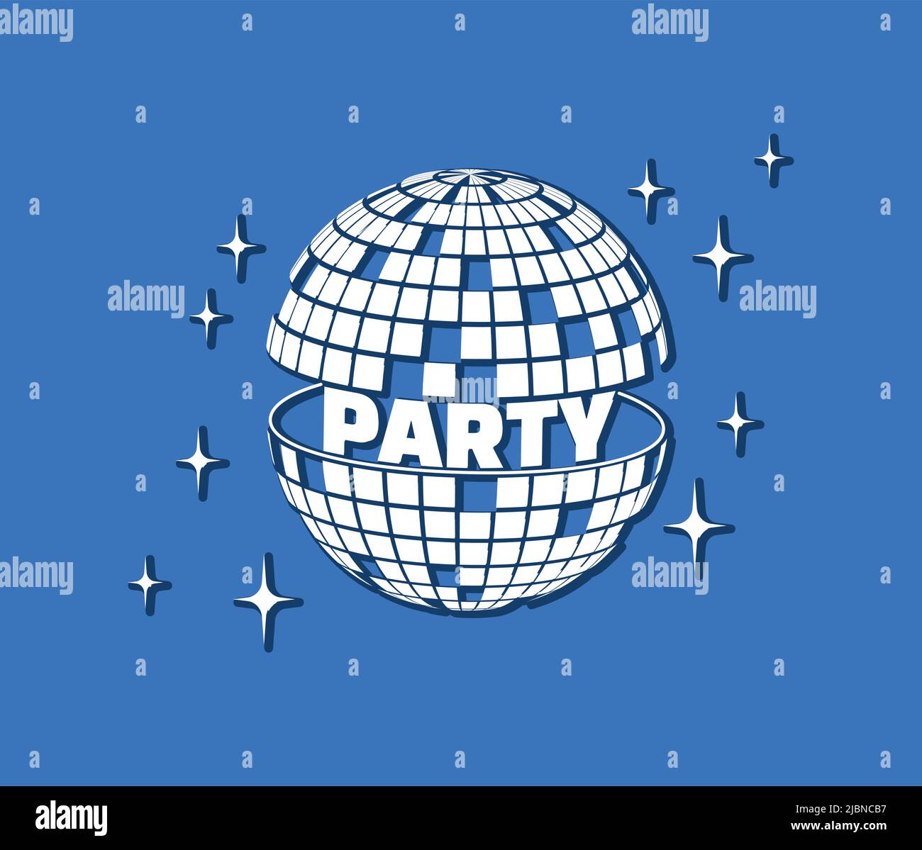 Bannière soirée disco. Affiche de musique rétro. DJ modèle Party. 80s Disco ball. DJ Party 70s. Boîte de nuit. Illustration de Vecteur Bannière soirée disco. Affiche de musique rétro. DJ modèle Party. 80s Disco ball. DJ Party 70s. Boîte de nuit. Illustration de Vecteur