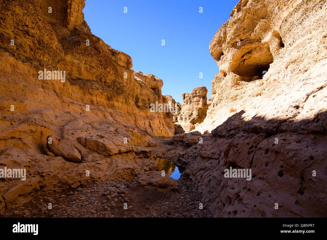 Canyon de Sesriem à Sossusvley la rivière Tsauchab, Namibie Banque D'Images