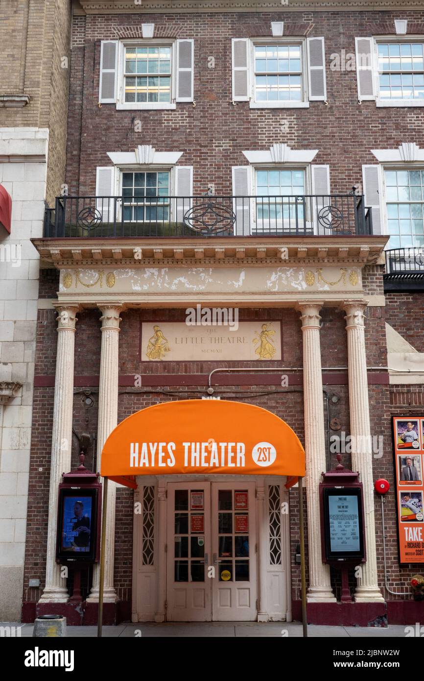 Little Theatre et Helen Hayes Theatre au 240 West 44th Street, à Times Square, New York, USA Banque D'Images
