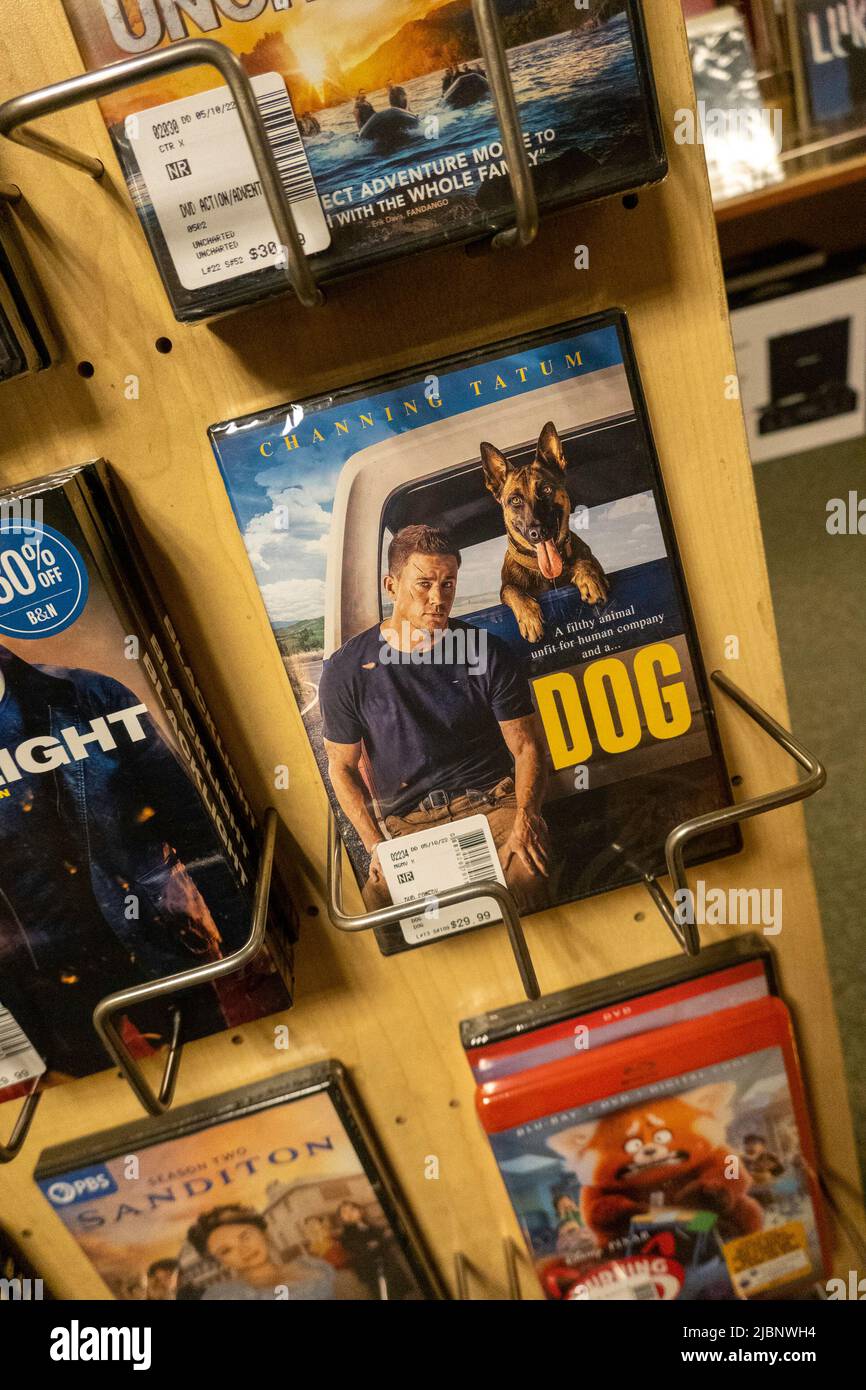 Barnes & Noble Booksellers DVD Display, 2022, NW York City, États-Unis Banque D'Images