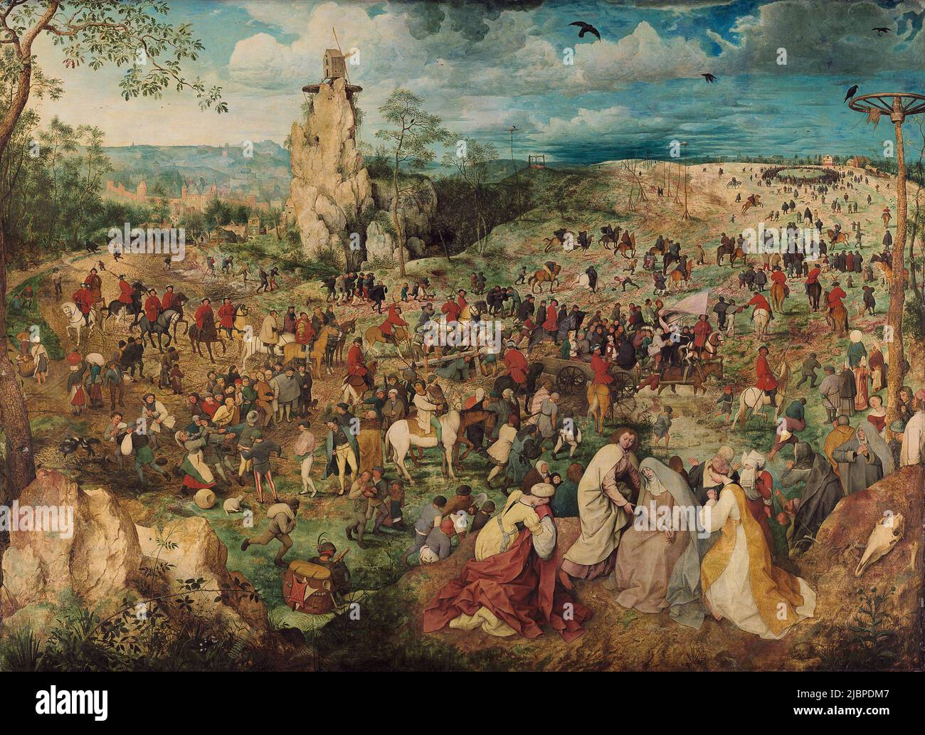 Procession à Calvaire, Pieter Bruegel l'ancien Banque D'Images