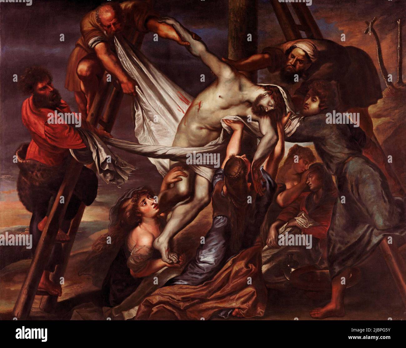La descente de la Croix par Peter Paul Rubens (1577–1640) Banque D'Images