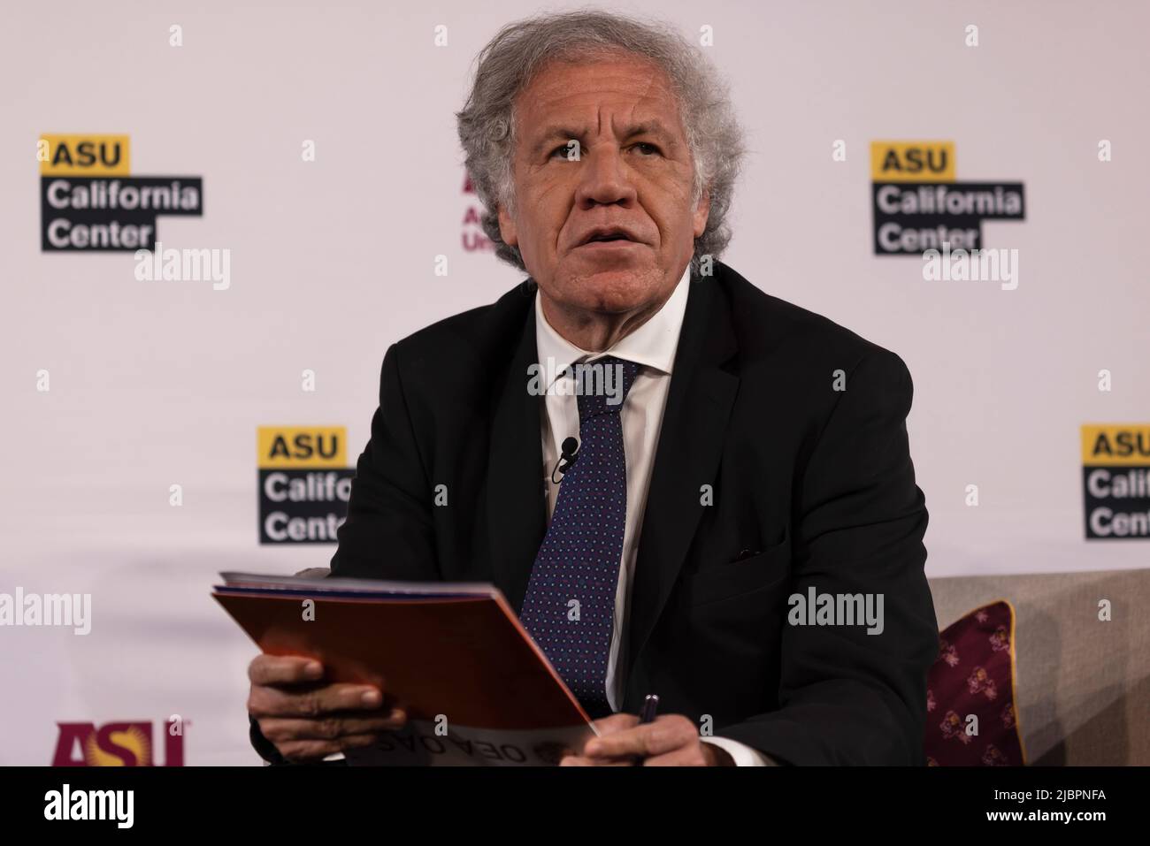 Los Angeles, États-Unis. 07th juin 2022. Sommet des médias des Amériques organisé par l'Université d'État de l'Arizona. Luis Almagro, Secrétaire général de l'OEA, s'exprimant lors du sommet des médias. 6/7/2022 Centre-ville de Los Angeles, CA. USA (photo de Ted Soqui/SIPA USA) crédit: SIPA USA/Alay Live News Banque D'Images