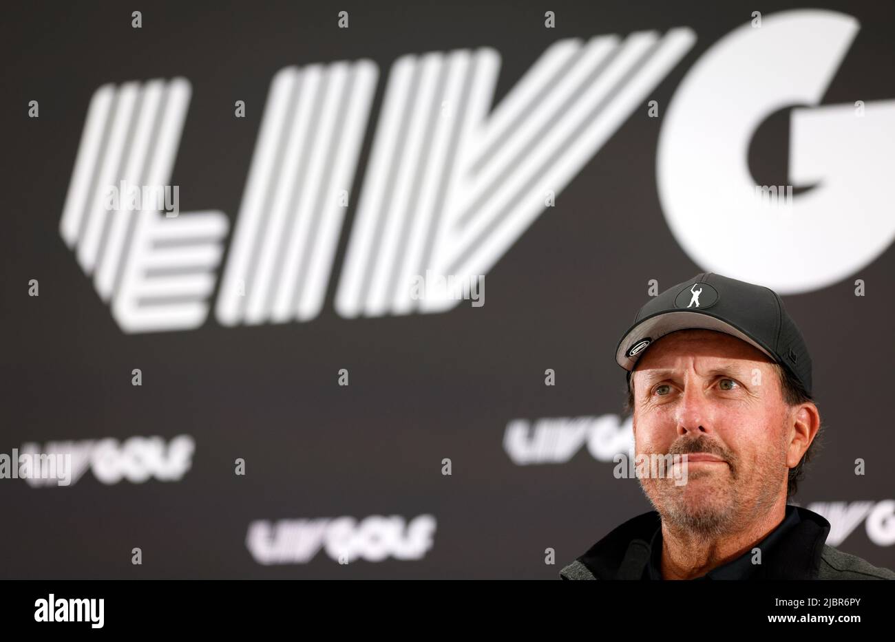 Phil Mickelson au Centurion Club, dans le Hertfordshire, en avance sur la LIV Golf Invitational Series. Date de la photo: Mercredi 8 juin 2022. Banque D'Images