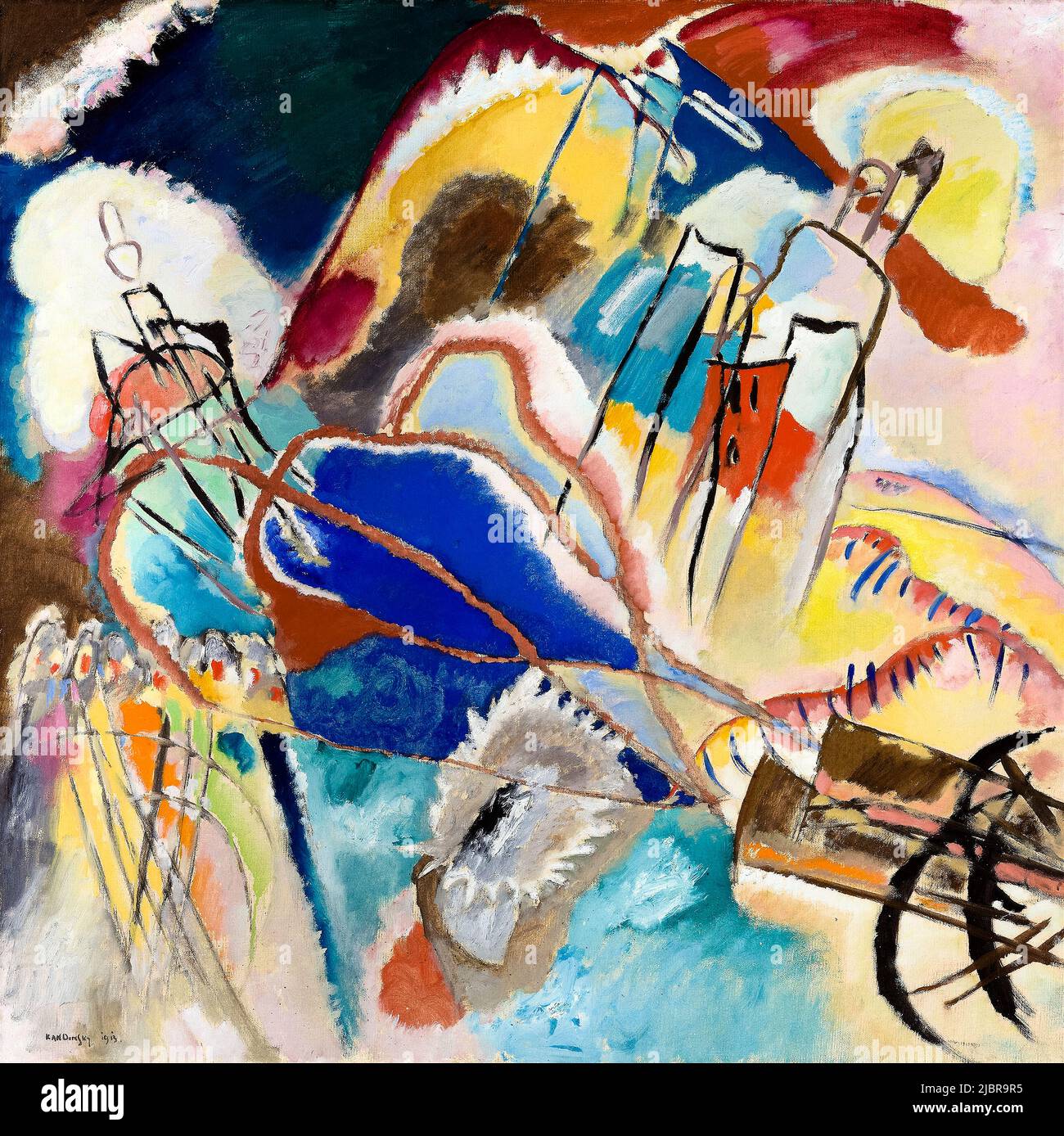 Wassily Kandinsky, improvisation no 30 (canons), peinture abstraite à l'huile sur toile, 1913 Banque D'Images