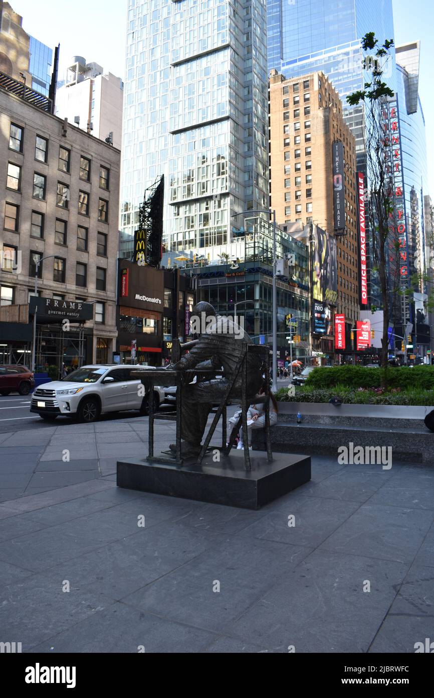Fashion Avenue dans le quartier de Garment, Manhattan, New York City, Etats-Unis. Banque D'Images
