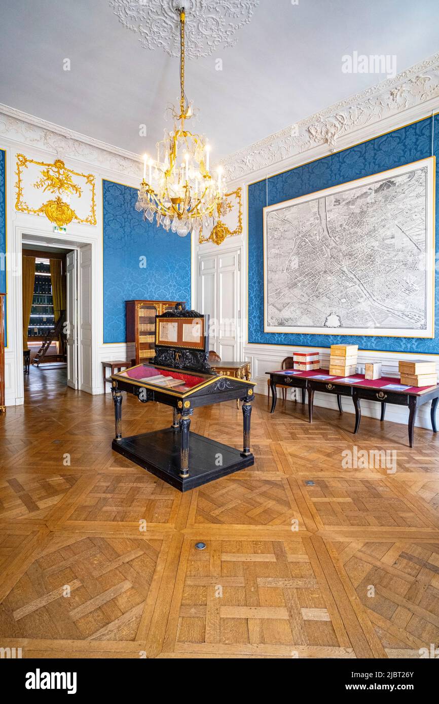 France, Paris, quartier du Marais, Archives nationales, salle du Dais Banque D'Images