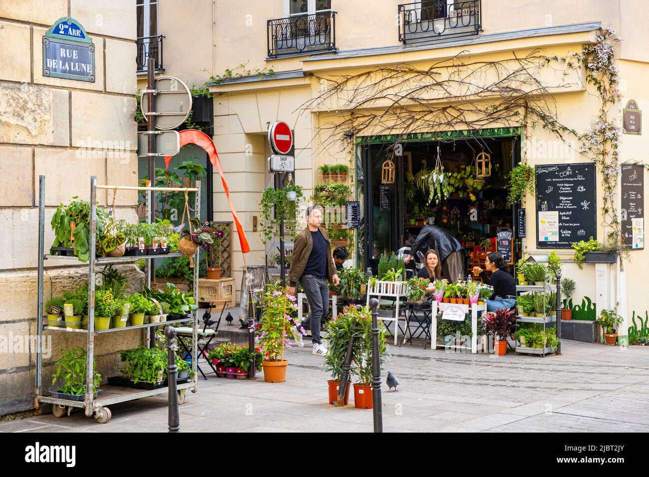 France, Paris, le Plant Bar. Banque D'Images