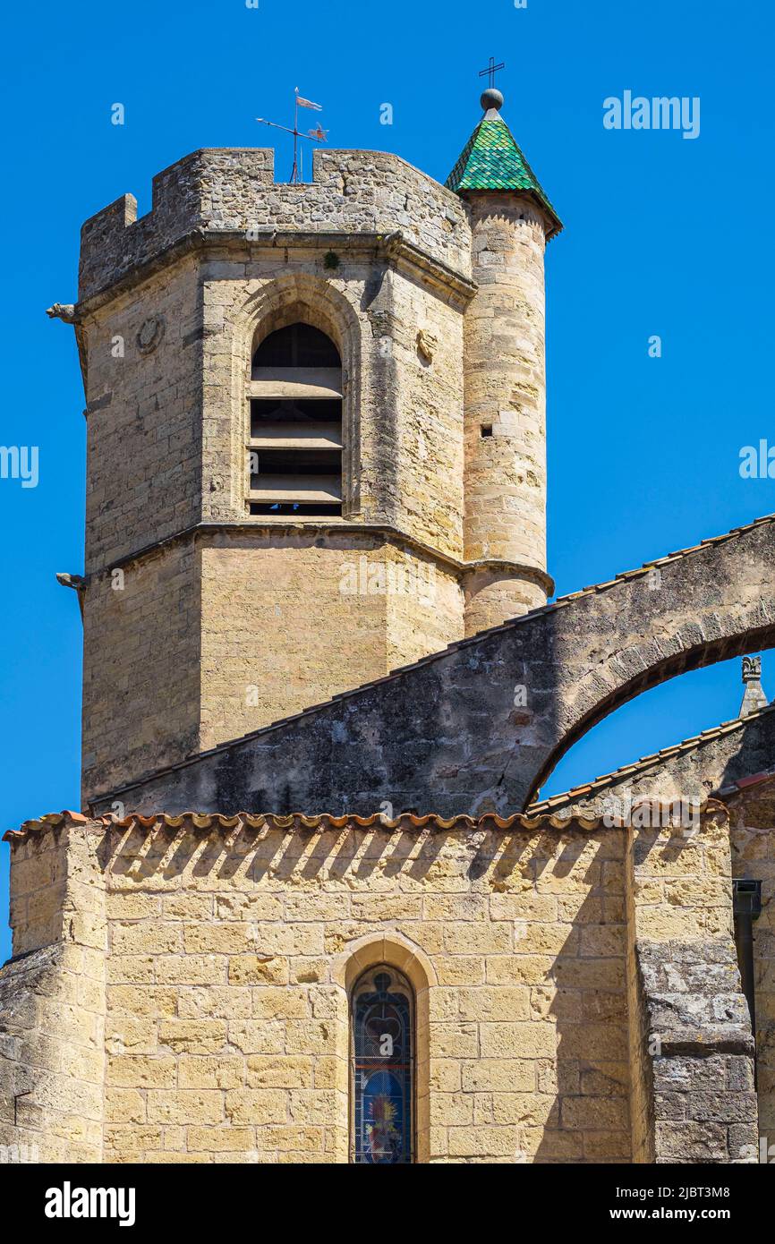 France, Hérault, Clermont-l'Hérault, collégiale de style gothique du sud, Saint-Paul Banque D'Images