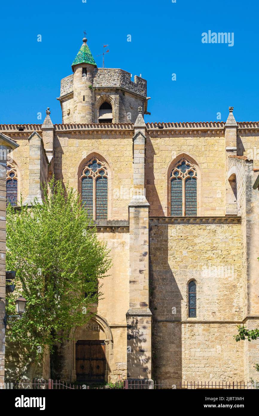 France, Hérault, Clermont-l'Hérault, collégiale de style gothique du sud, Saint-Paul Banque D'Images
