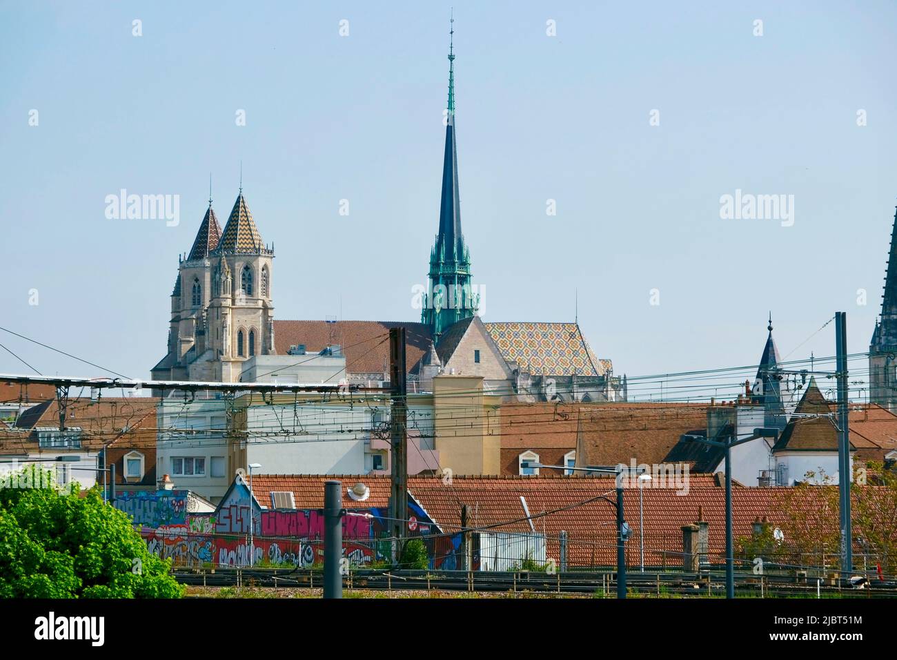 France, Côte d'Or, Dijon, région classée au patrimoine mondial de l'UNESCO, cathédrale Saint-Benigne Banque D'Images